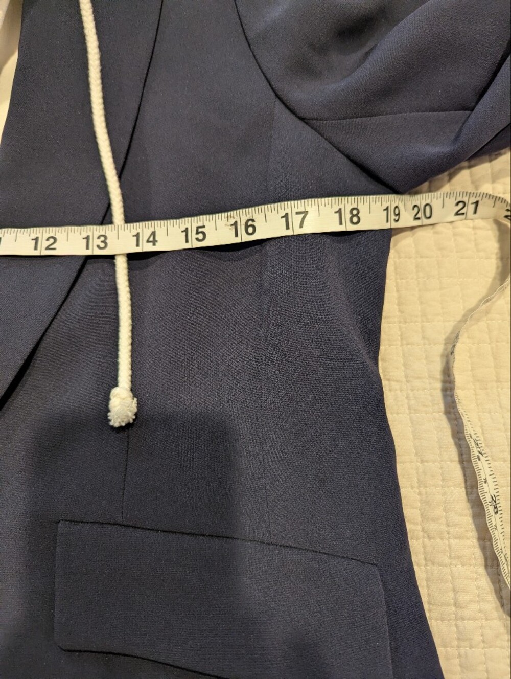 NWOT Cinq A Sept Le Petit Khloe Navy and Ivory Hooded Blazer Jacket Size 8 - Picture 11 of 12